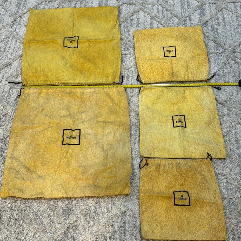 Authentic Fendi set of 5 dust bags